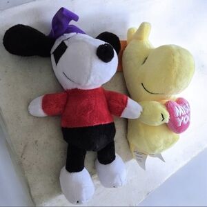 Plush Toy Set with Red and Yellow Characters
